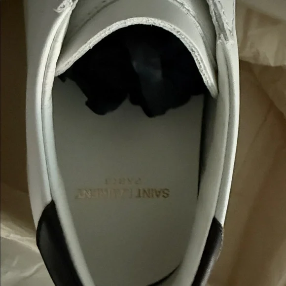 Saint Laurent White and Black Sneakers - Picture 4 of 15